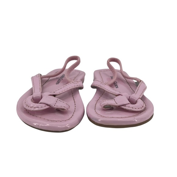 Faded Glory Patent Pink Thong Back Strap Sandals Size 3 Toddler Girl's - Picture 2 of 7